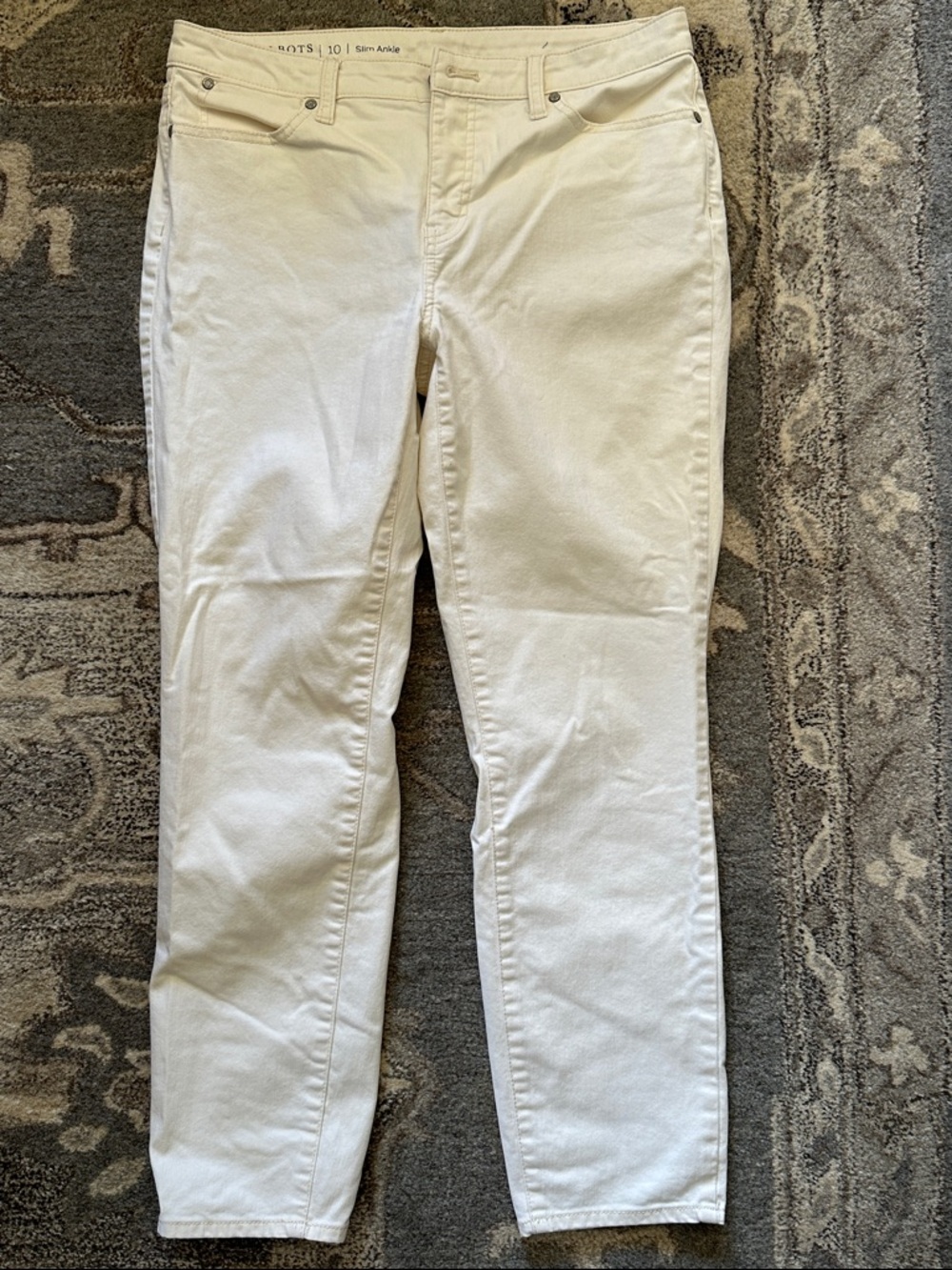 Talbots White Slim Ankle Jeans